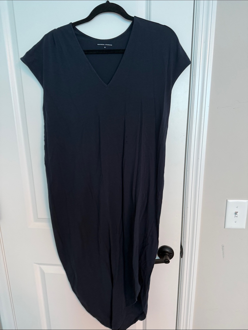 Universal Standard Dark Navy V-Neck Shift Dress